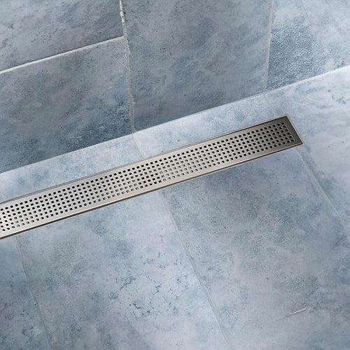 80cm Bathroom Shower Stainless Steel Grate Drain w/ Centre outlet Floor Waste