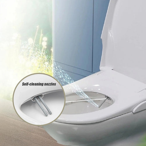 Non Electric Bidet Toilet Seat W/ Cover Bathroom Spray Water Wash