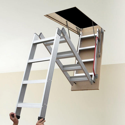 Deluxe Aluminium Attic Loft Ladder - 2.7m to 3.05m