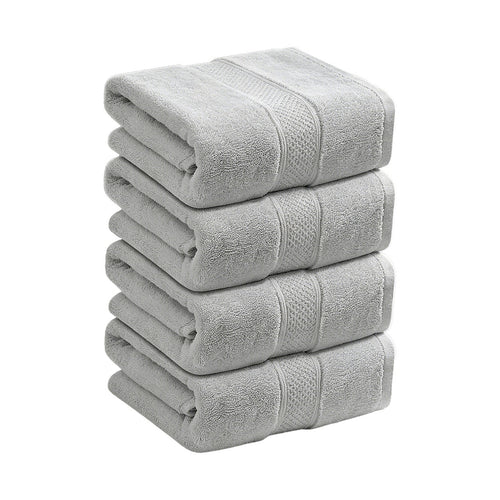 500 GSM Cotton Bath Towels 4 Pack Grey