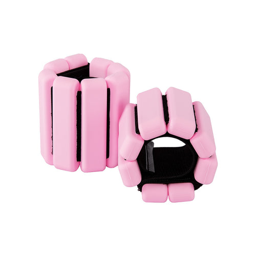 2-Piece Ankle & Wrist Weights – 1kg Pair Adjustable Workout Bangles (Pink)