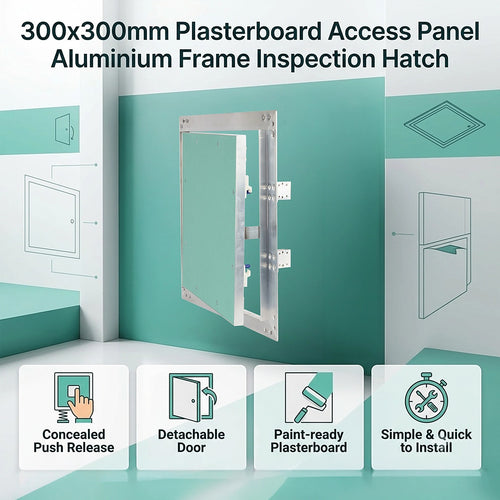 300x300mm Plasterboard Access Panel with Aluminium Frame Inspection Hatch