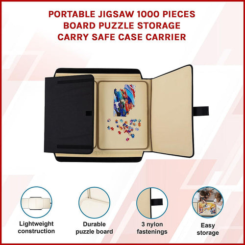 Portable Jigsaw 1000 Pieces Board Puzzle Storage Carry Safe Case Carrier