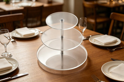 3 Tier Acrylic Cake Stand Set Round Dessert Display Stand
