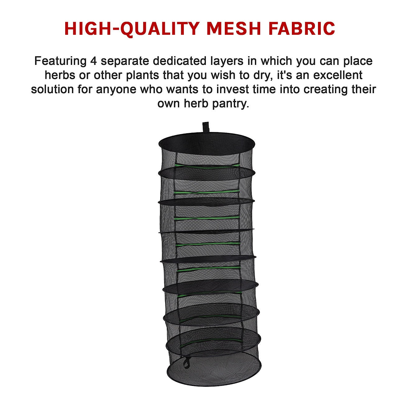 Herb Drying Rack Net 24 6 Layer Herb Dryer Black Mesh Hanging - Buy Herb  Dry Rack,Herb Drying Rack,Herb Drying Rack Net Dryer 6 Layer Product on