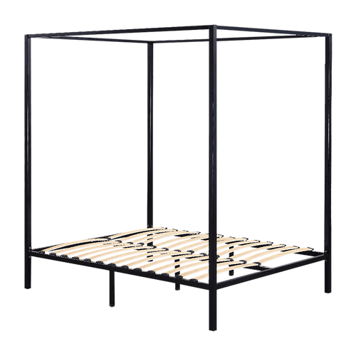 4 Four Poster Double Bed Frame - Black