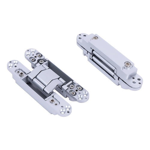 Hidden Door Hinges 180° Heavy Duty 3D Adjustable Silver 40kg Capacity