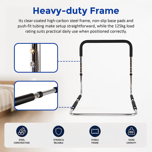 Bedside Support Rail – Adjustable Soft Grip Bed Hand Rail