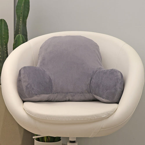 52cm Reading Pillow Back Rest with Arm Support Cushion – Dark Grey