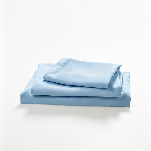 Queen 4 Piece Microfiber Sheet Set Deep Pocket Light Blue