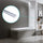 100cm Frameless Glass Bath Screen with Channel and Stainless Steel Hinges- Chrome