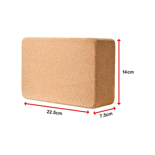 2 Pack Cork Yoga Block Non Slip Exercise Brick