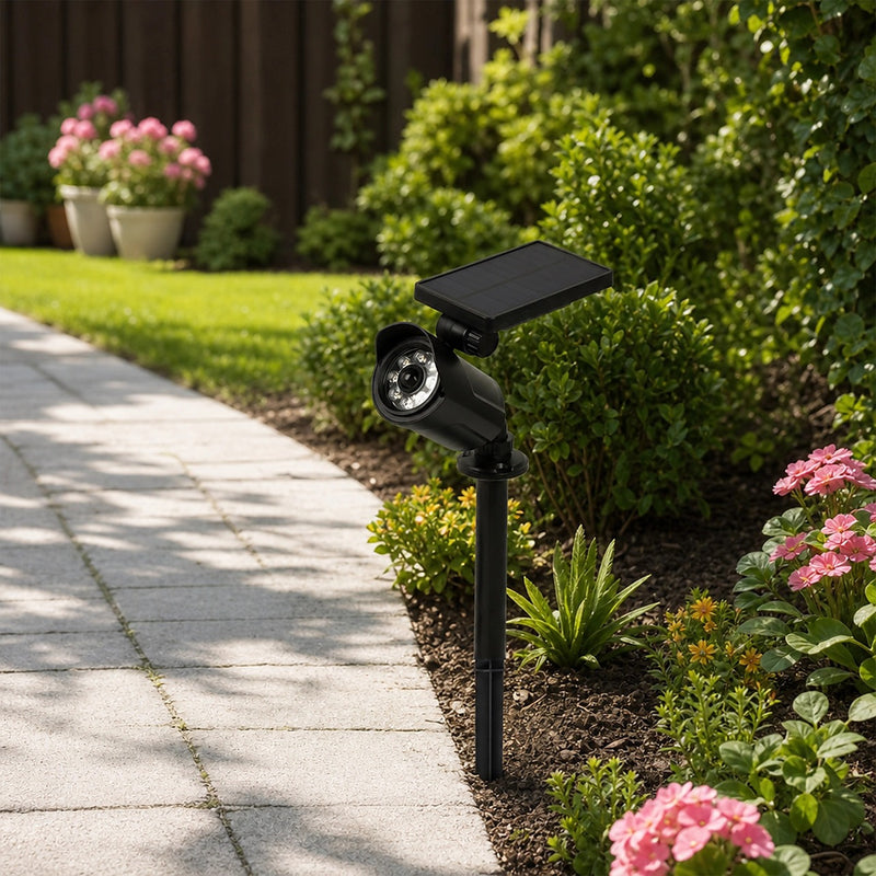 Solar LED Spotlight - Solar-powered motion-activated LED security light ...