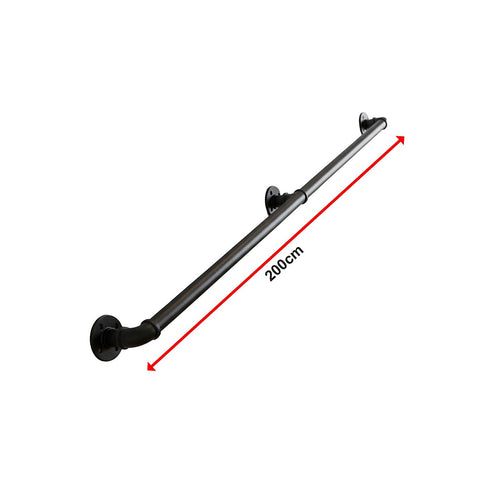 2m Handrail Stair Rail Grab Balustrade Staircase Banister with Installation Kit