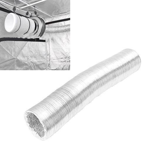 10.5cm x 7.6m Flexible Aluminium Air Duct – Non-Insulated Vent Hose for Dryer & HVAC