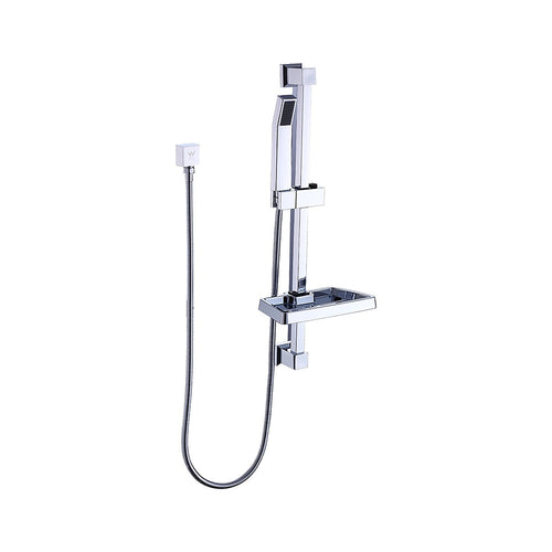Hand Held Shower Rail Soap Dish Bathroom Set