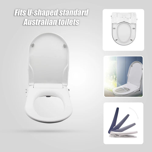 Non Electric Bidet Toilet Seat W/ Cover Bathroom Spray Water Wash