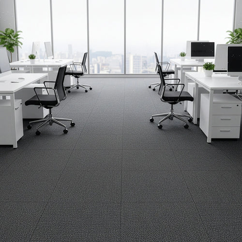 5m² Dark Grey Carpet Tiles Set – Commercial & Home Flooring for Office, Retail & Living Areas