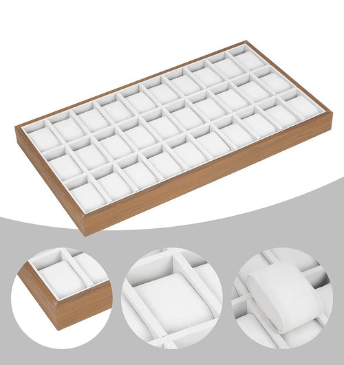 30-Grid Watch & Jewellery Tray Organiser Display Case Holder – Velvet Drawer Insert