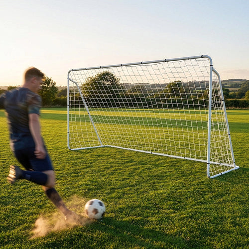 3.6x1.8m Portable Soccer Goal – Steel Frame Football Net for Training & Backyard Play