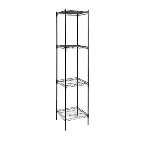Modular Wire Storage Shelf 350 x 350 x 1800mm Steel Shelving - Baking Black Technology