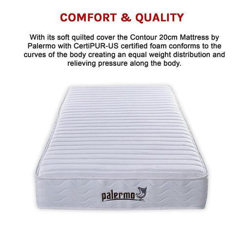 Contour Encased Coil King Single Mattress - CertiPUR-US Certified Foam