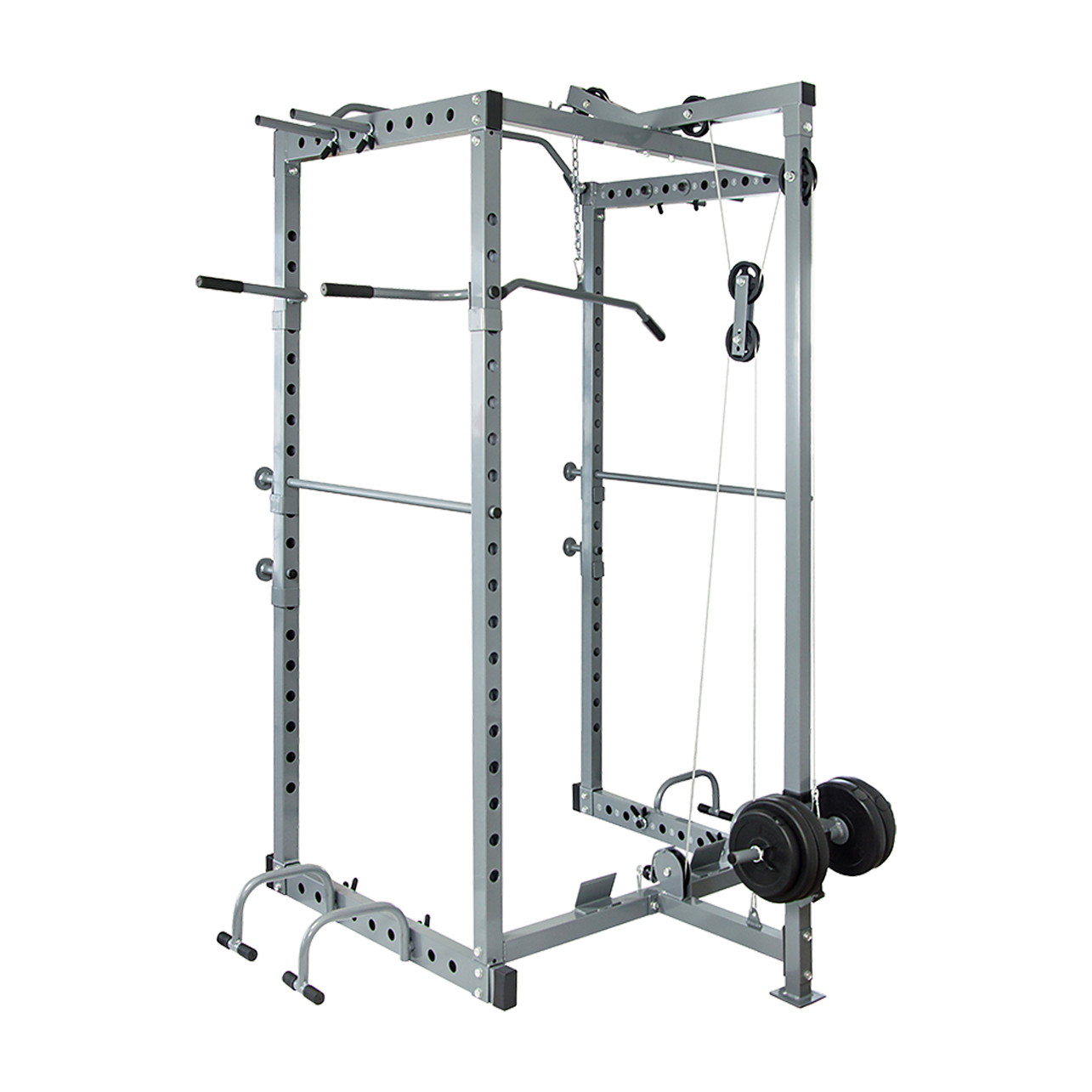 Power Rack Squat Cage Stands w Lat Pulldown Home Gym - Sports & Fitness ...