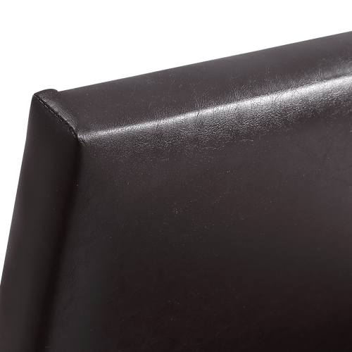 Single Bed Frame Brown PU Leather