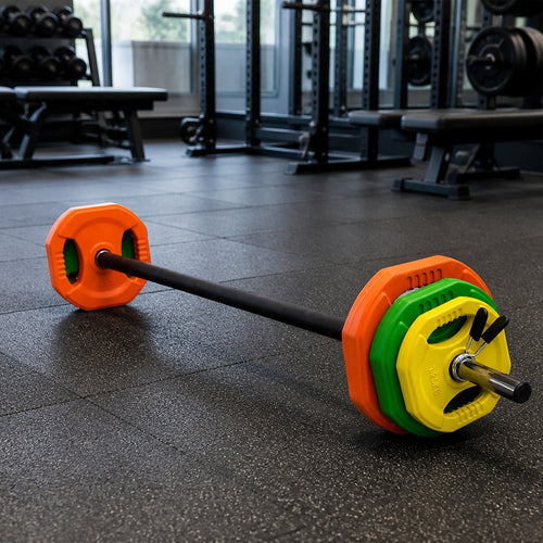 Rubber-Coated Barbell Weight Set – 20 kg Home Training Kit
