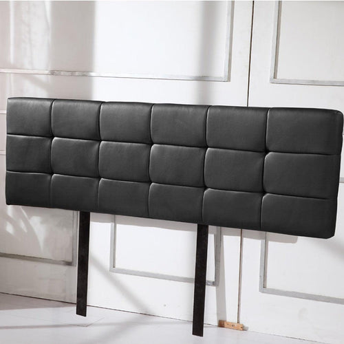 King PU Leather Bed Deluxe Headboard Bedhead - Black