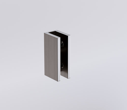 110x120cm Double Door Corner Shower Screen – Gunmetal Wall U-Brackets, SS Hinges & Square double pull Handle