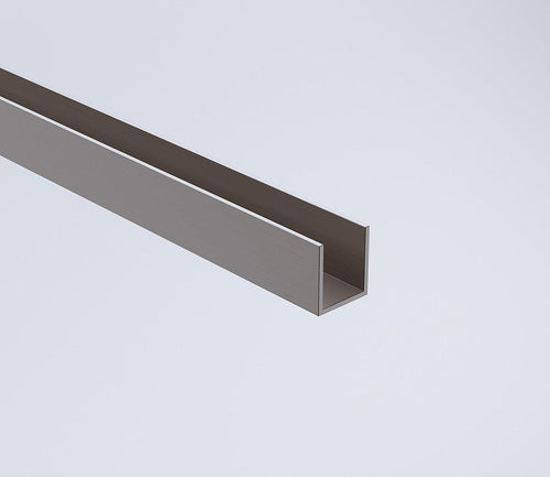 120cm Wall to Wall Frameless Shower Screen with Gunmetal Channel and Brass Hinges , Square Double Pull Handle