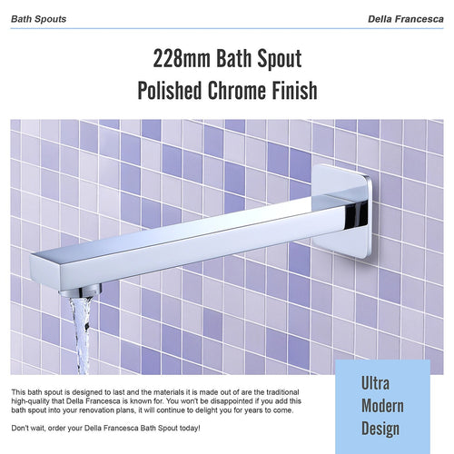 228mm Bath Spout Polished Chrome Finish