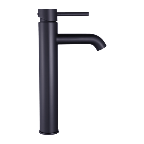 Tall Basin Mixer Tap Faucet - Kitchen Laundry Bathroom Sink in Black