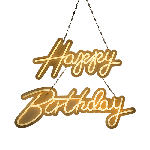 Happy Birthday Neon Sign Hanging Glowing Party Decoration