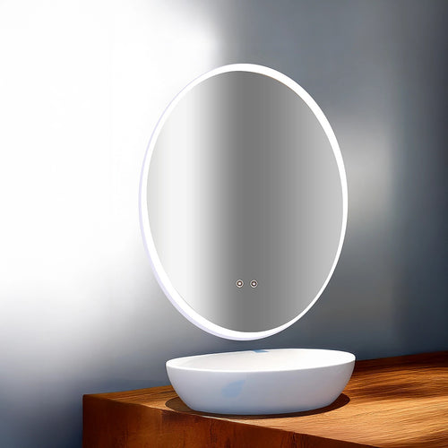 Oval Mirror LED Anti-Fog  Illuminated Bathroom Living Room