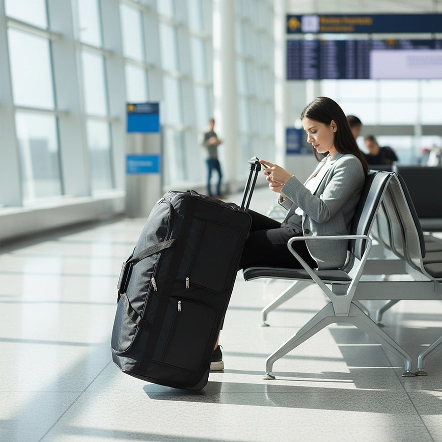 Large Rolling Duffle Bag – 120L Split-Level Travel Luggage