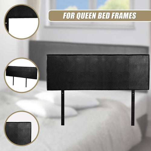 Queen Black PU Leather Bed Headboard Bedhead