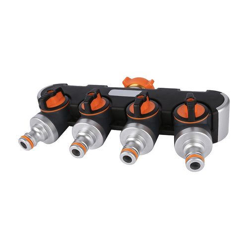 4 Way Garden Hose Splitter Tap – Water Irrigation Distributor Valve