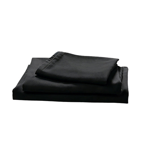 Queen 4 Piece Microfiber Sheet Set Deep Pocket Black