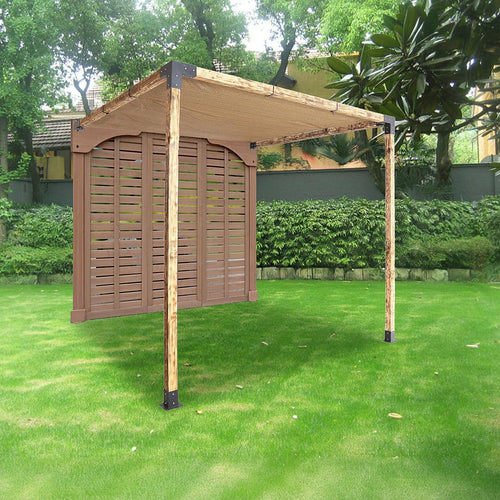 Roof Pergola Gazebo Shed Matte Black Steel Single Wall Mount with Coffee Screen Brackets DIY Kits
