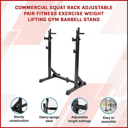 Commercial Squat Rack Adjustable Pair