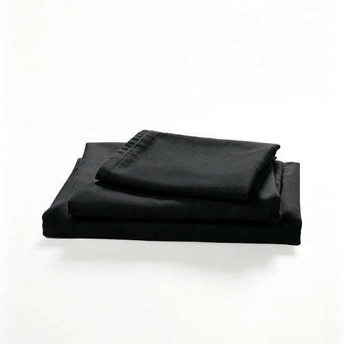 Queen 4 Piece Microfiber Sheet Set Deep Pocket Black