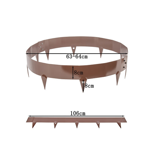 600mm Steel Garden Tree Ring with Spikes – Durable Root Barrier & Edging Guard