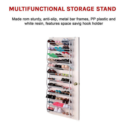 36 Pair Shoe Holder Organiser Over The Door Hanging Rack