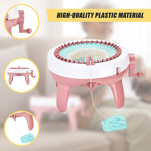 DIY Knitting Machine Smart Weaving Knit Rotating Kids Toy Scarf Sock Hat Gift