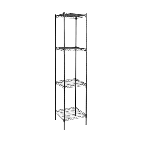 Modular Wire Storage Shelf 450 x 450 x 1800mm Steel Shelving - Baking Black Technology