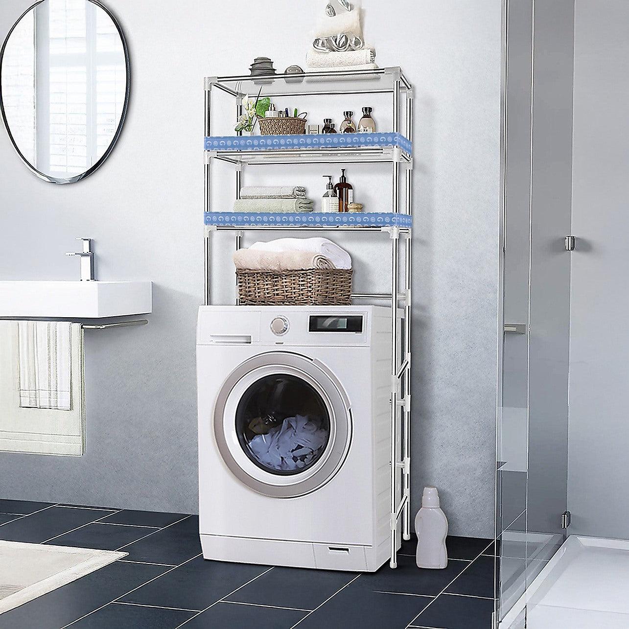 Storage Shelves Shelf 3 Tier Rack Portable Laundry Stand Unit Organiser ...