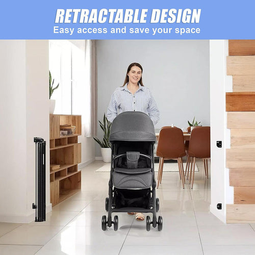 Retractable Baby Safety Fence Pet Stair Gate Barrier for Kids Dog Cat 3M