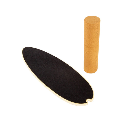 Surf Style Balance Board with Cork Roller Wooden Wobble Board 150kg